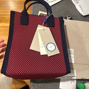 Red and Black Tote Bag